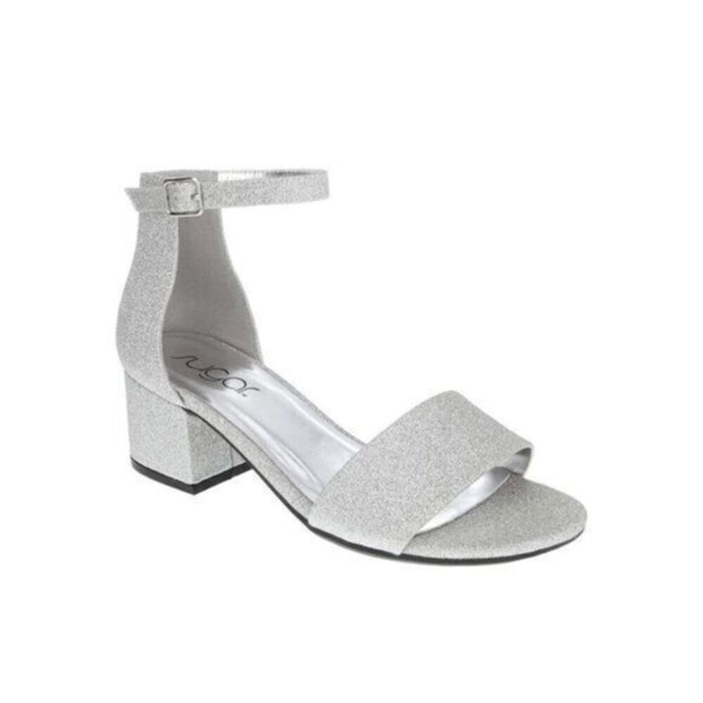 Women’s Sandals Silver Block Heel Sugar sz 10 NEW # box 331